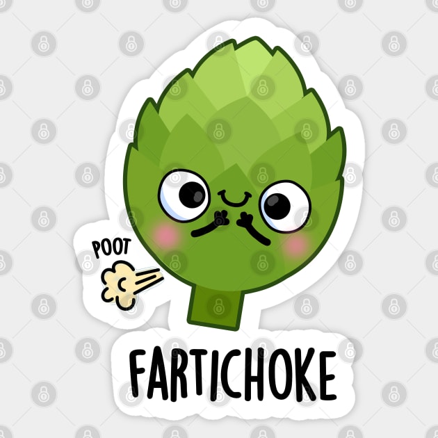 Fartichoke Funny Farting Artichoke Pun Sticker by punnybone